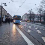 ersättningsbuss för linje 9 vid Stigbergstorget